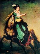 Domingos Sequeira Equestrian portrait of Carlota Joaquina of Spain painting